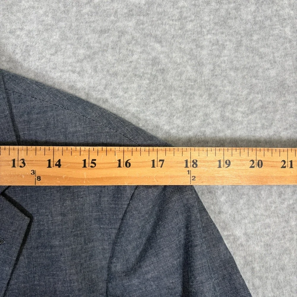 Banana Republic Blazer Mens 40 Regular Blue Tailored Slim Fit Cotton Sport Coat